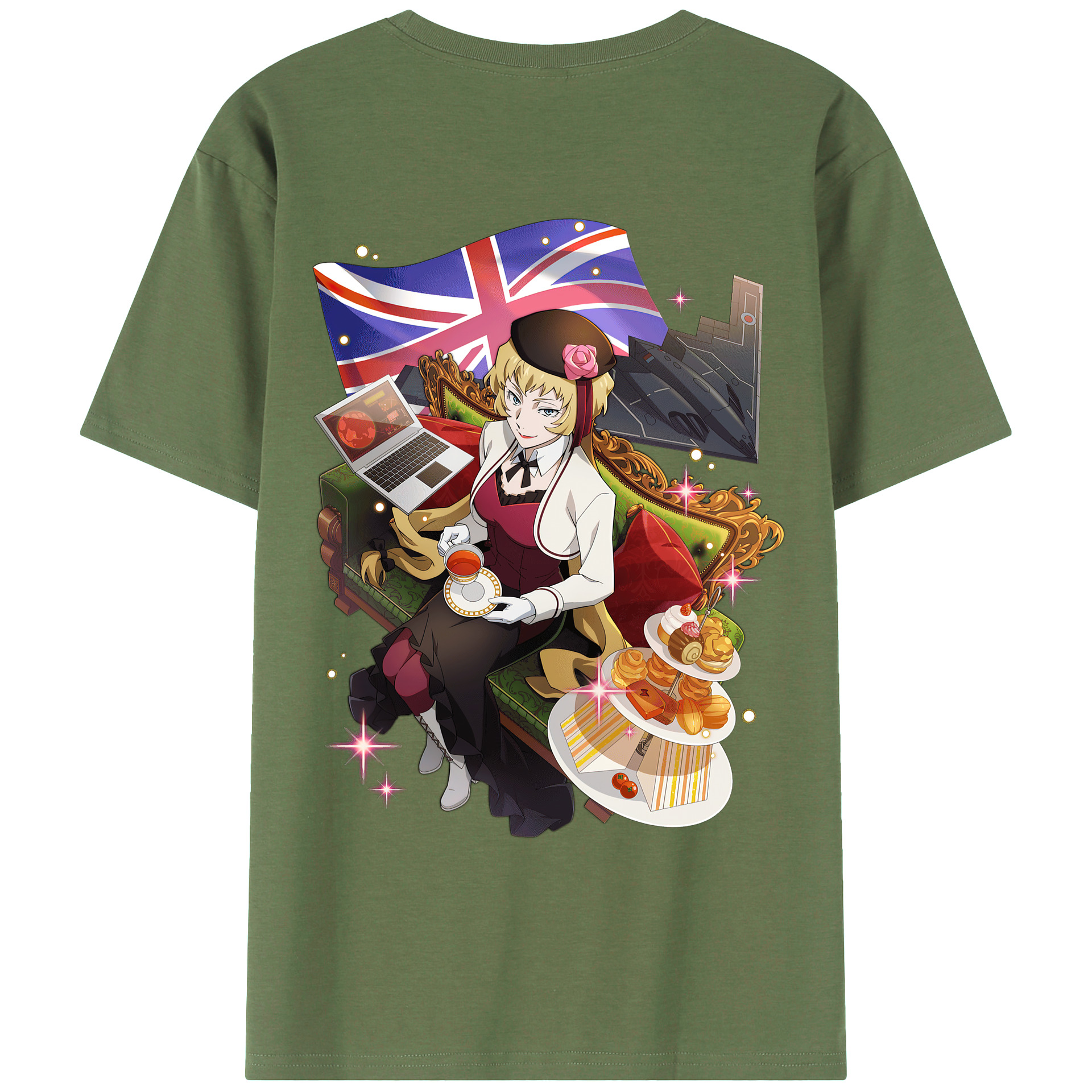 （画像用） 文豪ストレイドッグス Bungo Stray Dogs 綿100％ メンズ半袖Tシャツ（バックプリント） 通気性